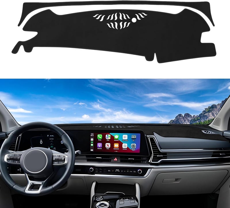 Rilsen Dashboard Cover Mat Custom Fit for 2023 2024 2025 Kia Sportage Dash Cover Nonslip Dash Mat Protector Sunshade No Glare Black - Image 1