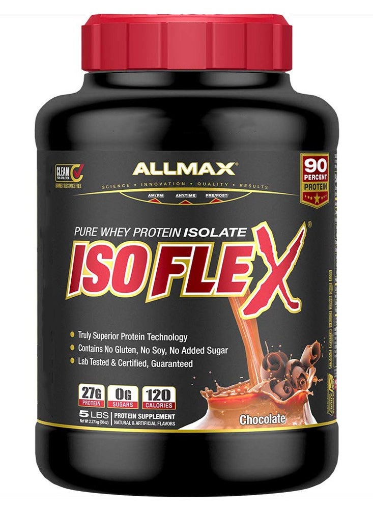 AllMax Nutrition - Allmax Isoflex Pure Whey Protein Isolate Chocolate 5 lbs - Image 1