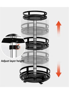 Rotating Spice Rack 2 Levels Stainless Steel Spice Rack Rotating Shelf Kitchen Cupboard 360° Adjustable Height Round - pzsku/ZF63681C7E9853AABFE5DZ/45/_/1727602678/35f2a3c6-0d9e-4acc-8d47-09056a39e3ff