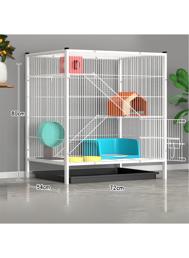 زي سي إم - هابي قفص طيور معدني مربع داخلي واسع للحيوانات الأليفة مع صينية قابلة للسحب - Image 2