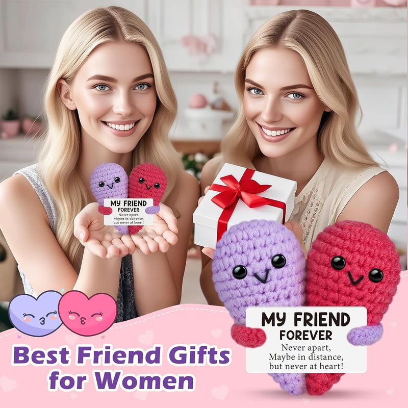 Happy Threads BelleFlair Handmade Crochet Emotional Support Gift - Best Friend Birthday Gift with Card - Image 4