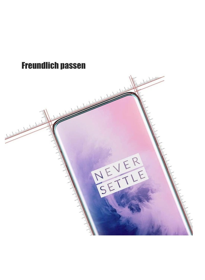 ليدين واقي شاشة Oneplus 7 Pro / Oneplus 7T Pro HD واضح وسهل التركيب وخالي من الفقاعات واقي شاشة من الزجاج المقسى مصمم لـ 1+7 pro One plus 7 Pro / One plus 7T Pro Clear - Image 4
