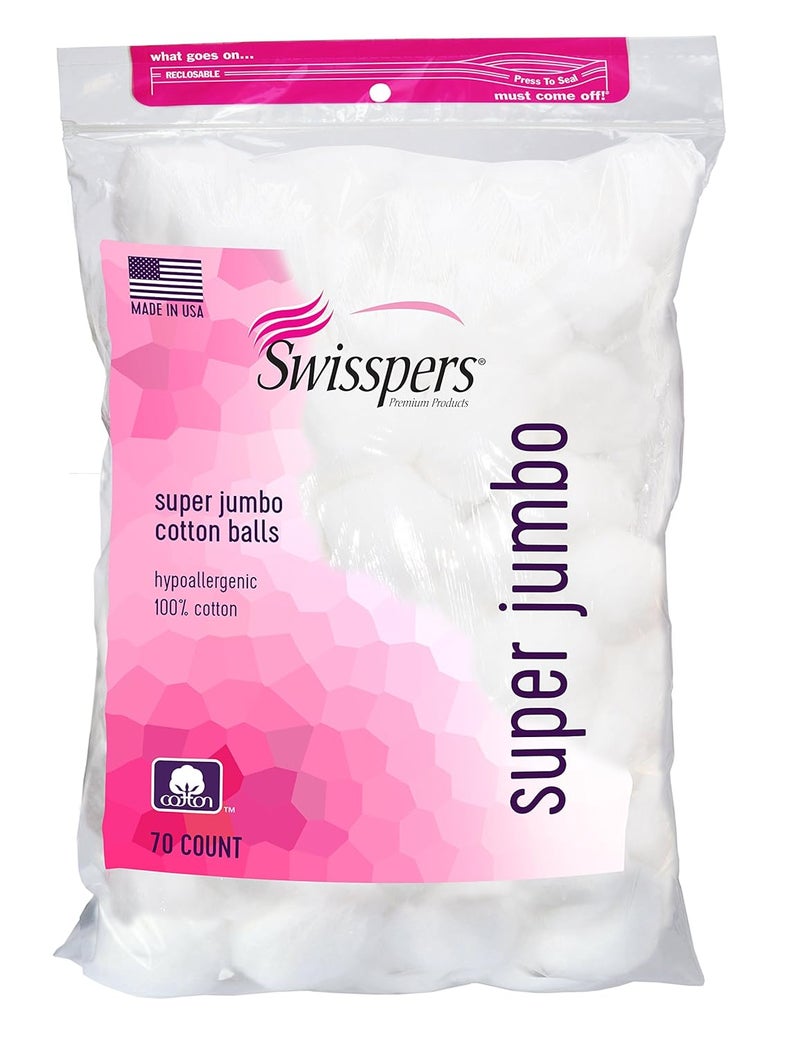 Cotton Balls Jumbo Plus Size, 70 Count