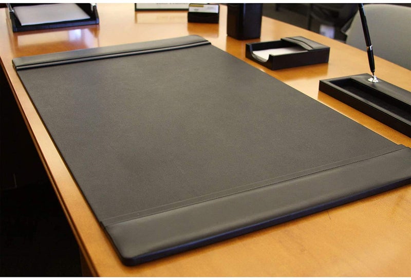 NJ Leather Office & Home Desk Blotter – Gaming Mouse Pad Protector, Black: 22x14 Inches - Image 3