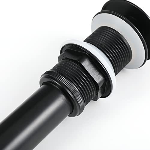 QEARLIZ Bathroom Sink Drain, Pop Up Drain Without Overflow for Vessel Sink Lavatory Vanity, Matte Black - Image 5