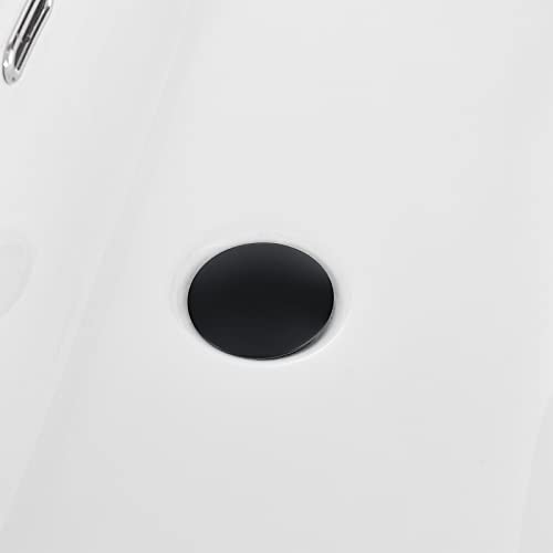 QEARLIZ Bathroom Sink Drain, Pop Up Drain Without Overflow for Vessel Sink Lavatory Vanity, Matte Black - Image 3