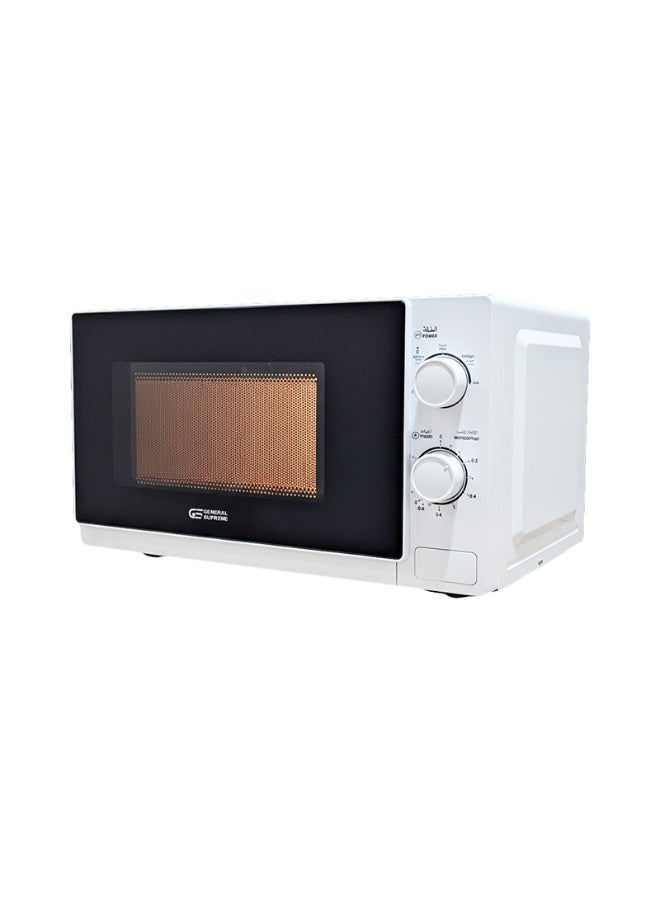 General Supreme Microwave 20L, 5 Power Levels, Defrost Function, To 35-Minute Cooking Time, White. GSMW20WM - Image 2