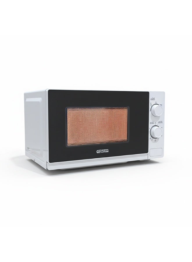 General Supreme Microwave 20L, 5 Power Levels, Defrost Function, To 35-Minute Cooking Time, White. GSMW20WM - Image 3