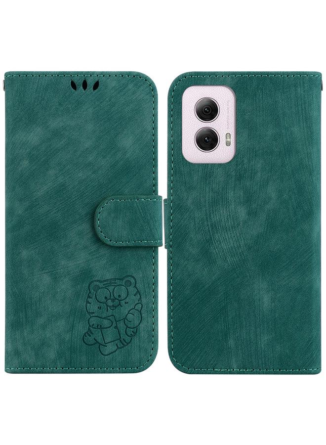 S-TOP Case For Motorola Moto G Power 5G 2024 Little Tiger Embossed Leather Phone Case - Image 1