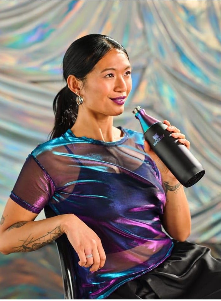 Stanley All Day Slim Bottle 20oz Leakproof Twist Lid Insulated Stainless Steel Water Bottle for Travel Gym & Outdoor BPA-Free Azure - Image 5