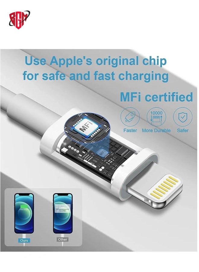 BGM - iPhone 14 pro max12 13 14 Fast Charger [Apple MFi Certified]Lightning Cable 20W PD USB C Wall Charger 2-Pack 6FT Fasting Charging Adapter Compatible with iPhone 14 /14 Pro Max/13/13Pro/12/12 Pro/11 - Image 1