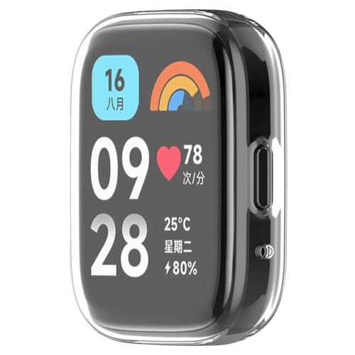Wisely Protective Case Cover Compatible Redmi Watch 3 Active SmartWatch Full Screen Protector Soft Case HD Clear, Transparent - Image 2