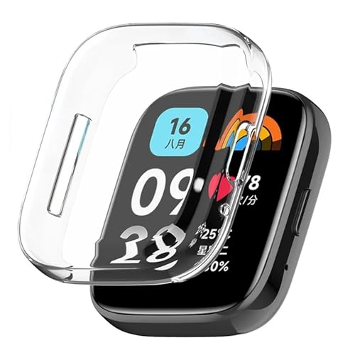 Wisely Protective Case Cover Compatible Redmi Watch 3 Active SmartWatch Full Screen Protector Soft Case HD Clear, Transparent - Image 1