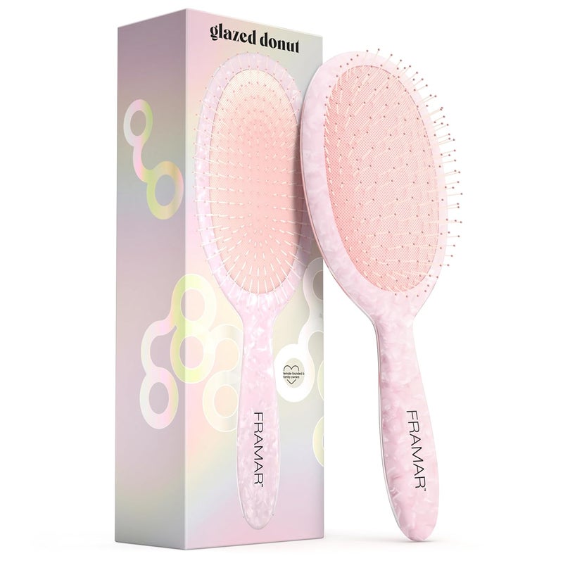 FRAMAR Iridescent Wet Hair Brush Detangler  Detangle Brush For Curly Hair Hair Detangler Brush For Kids Wet Detangler Hair Brush Holographic Girls Hair Brush Kids Hair Brush Wet Wet Dry Brush