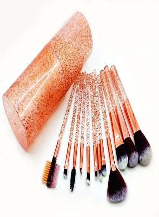 SUNISA Golden Soft Bristles Makeup Brushes Set of 12 with Aluminium Storage Box - (Pack of 13) - Image 2