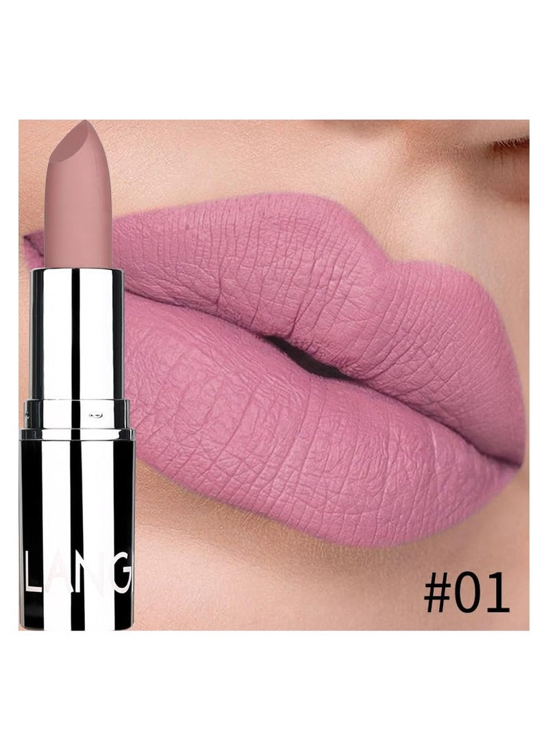 LANGMANNI 8 Shades of Silver Matte Lipstick - No Cup Stain Lip Color (#01)  - Image 1