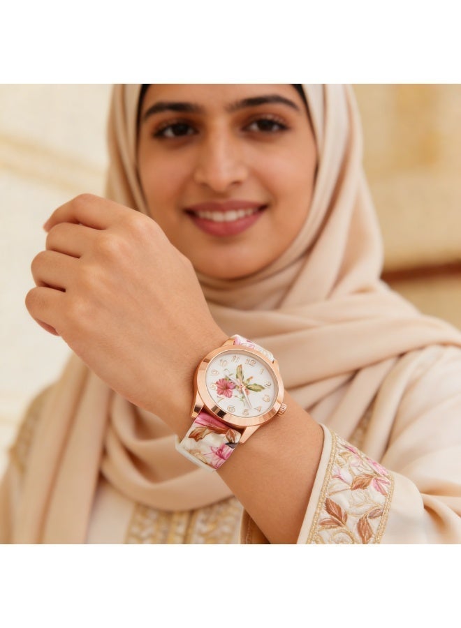 Women Floral Pattern Silicone Jelly Gel Quartz Analog Wrist Watch Silicone Watch Printed Elegant Flower Sapphire Crystal Watch Women's Quartz Watch For Ball Birthday Party - Image 3