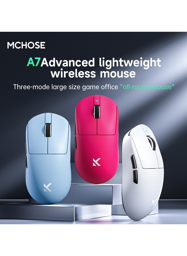 A7 Mouse Gaming Tri-Mode 2.4G/Bluetooth/wired PAW3395 Lightweight for PC Laptop Tablet Office