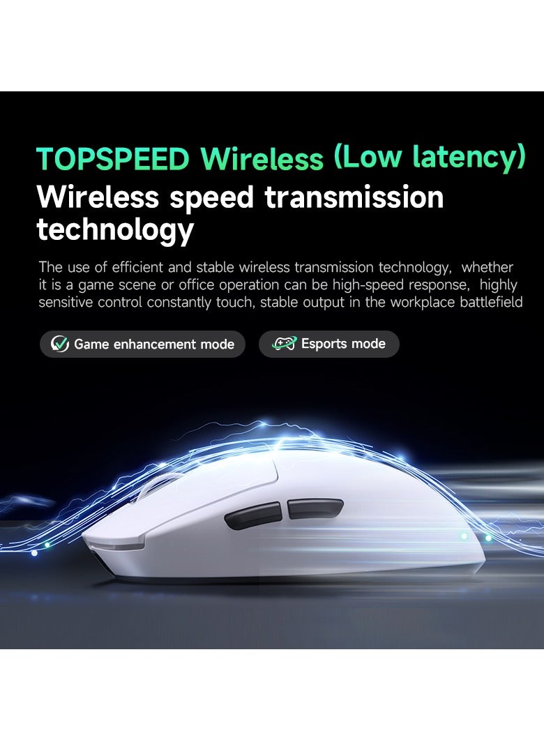 A7 Mouse Gaming Tri-Mode 2.4G/Bluetooth/wired PAW3395 Lightweight for PC Laptop Tablet Office