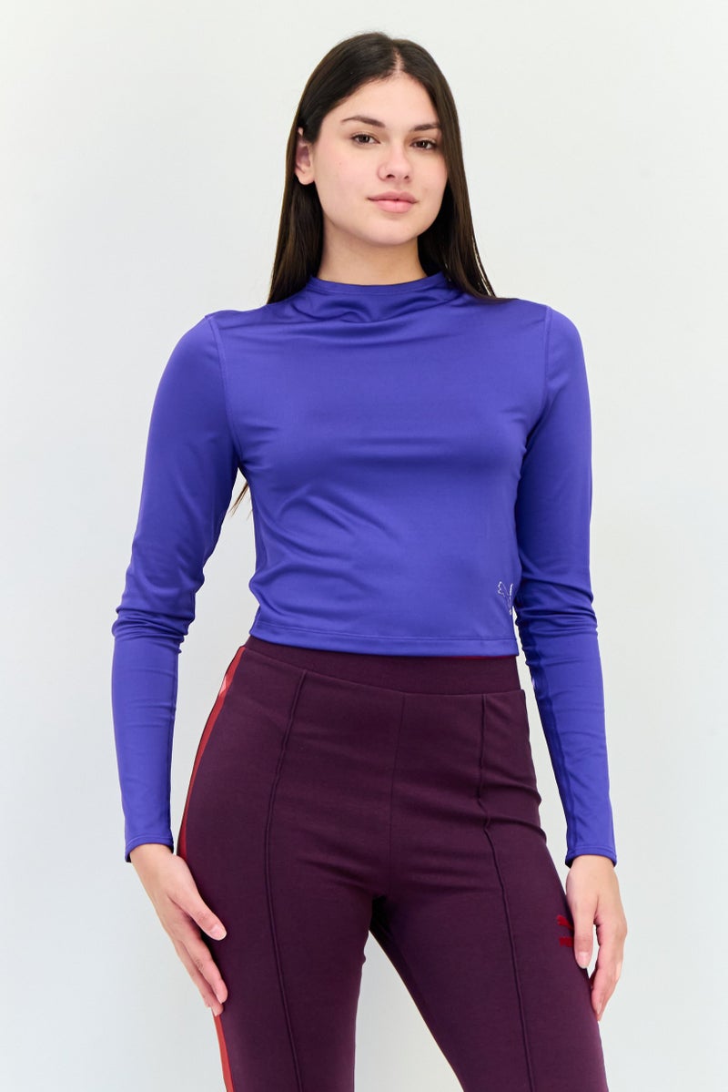 PUMA Women Sportswear Fit Long Sleeves Running Top, Blue - Image 1