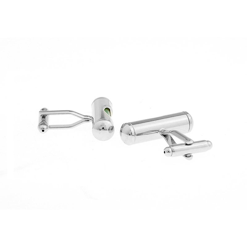 Vcufflinks 3D Spirit Level Cufflinks Tools Cuff Links Engineer (Green) - Image 3