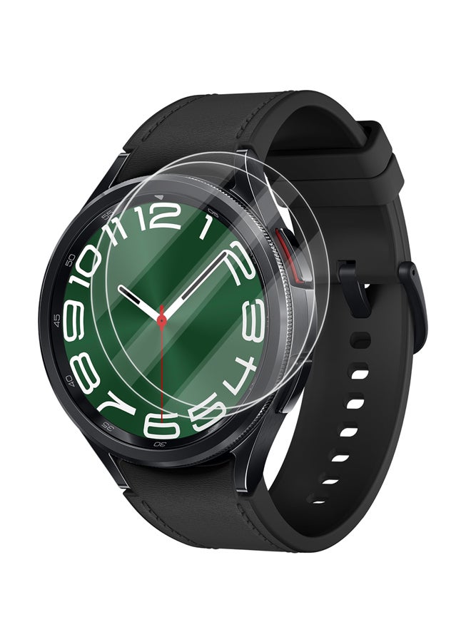 huanmate 2 Pieces Premium Screen Protector For Samsung Galaxy Watch 6 Classic 47mm Clear