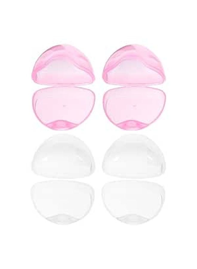 Pink Pacifier Storage Case Holder Box 4 Pack Portable Dustproof Travel Organizer
