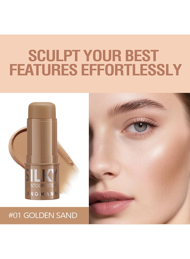 LANGMANNI Contour Stick, Matte Bronzer Stick, Professional Face Shaping & Contouring Stick Makeup, Easy to Apply with Buildable Coverage, Long Lasting & Sweatproof, #01 - Image 2