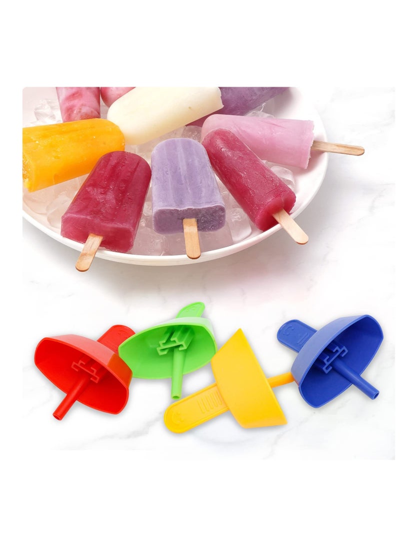 SYOSI 8 Pack Drip Free Popsicle Holder for Kids, Mess Free Frozen Treats Holder, Reusable Popsicle Holder with Straw - Image 2