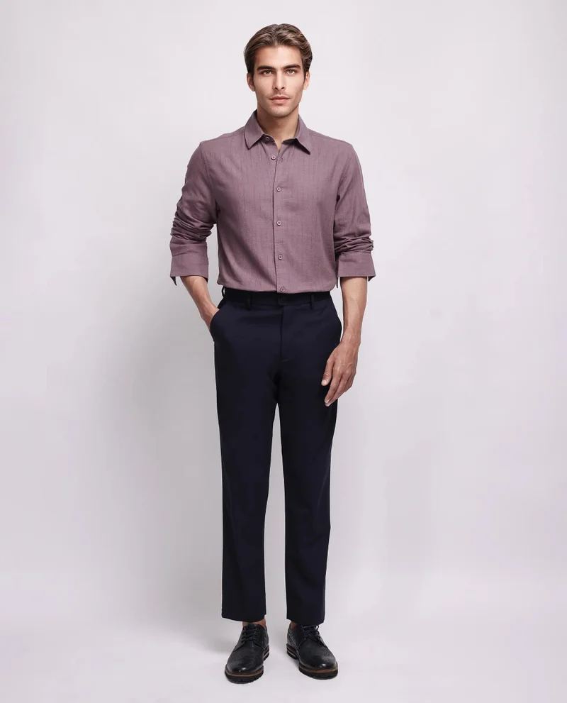 Rare Rabbit Men's Stripe Regular Fit Shirt