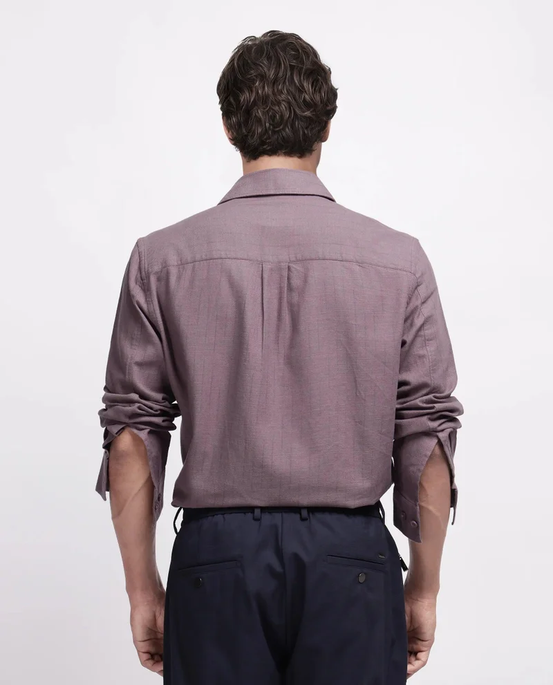 Rare Rabbit Men's Stripe Regular Fit Shirt