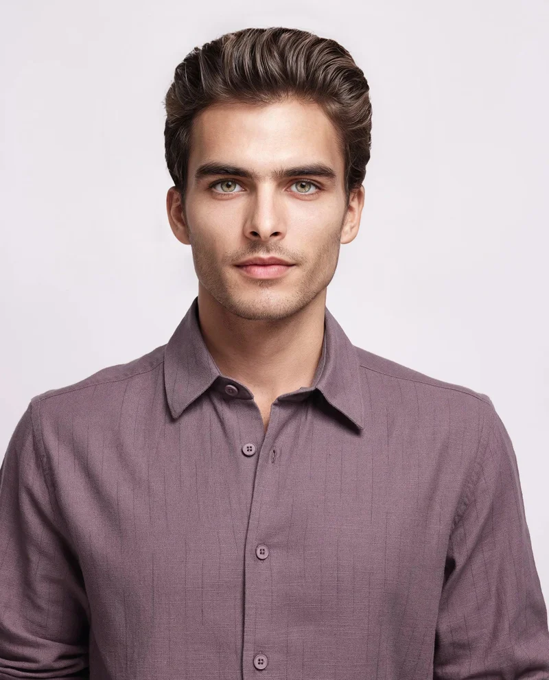 Rare Rabbit Men's Stripe Regular Fit Shirt