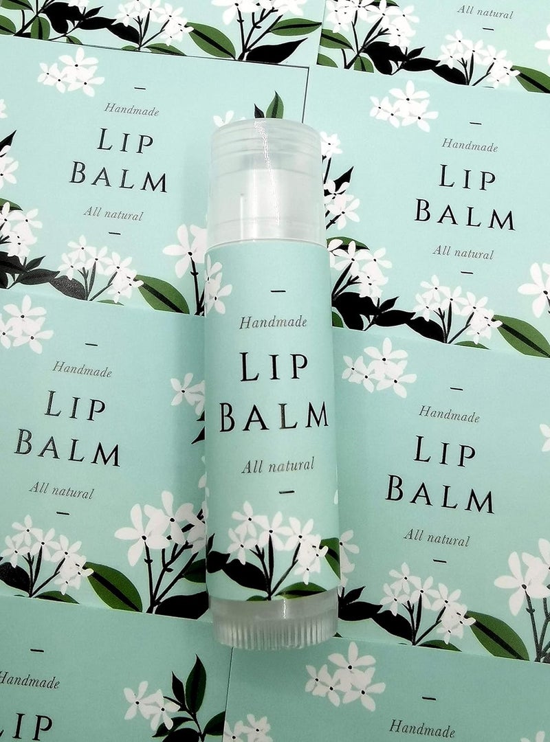 ZZYBIA Homemade Skincare Products Adhesive Labels Stickers for Lip Balm Handcream Candle Container Tubes 20pcs (Lip Balm - Aqueduct Floral)