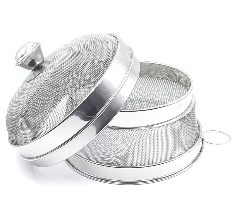 EVK®Fridge Basket Strainer with Mesh Cover for Kitchen | Stainless Steel 202 Grade | Multipurpose Basket | Fancy Handles | Easy to Carry | for Fruits & Vegetables (9 INCH) - Image 5