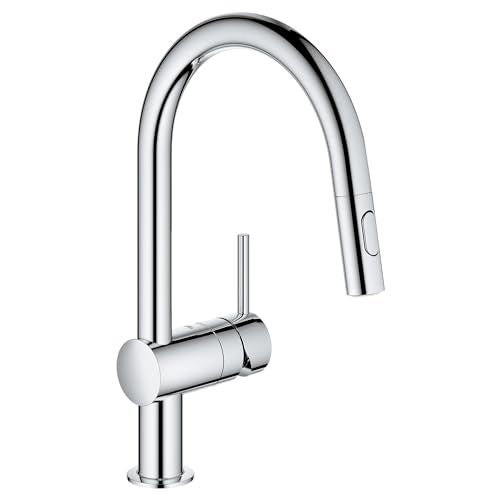 GROHE 31378003 Minta PullOut Kitchen Faucet with Sprayer Chrome - Image 1