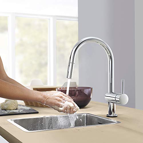 GROHE 31378003 Minta PullOut Kitchen Faucet with Sprayer Chrome - Image 3