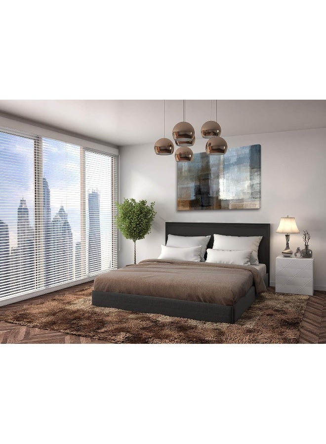 Muolunna A62269 Canvas Prints Abstract Wall Art Print Paintings Grey and Brown Home Decor Stretched and Framed Ready to Hang for Living Room Bedroom and Office Home Kitchen Artwork 24x36inch - Image 3