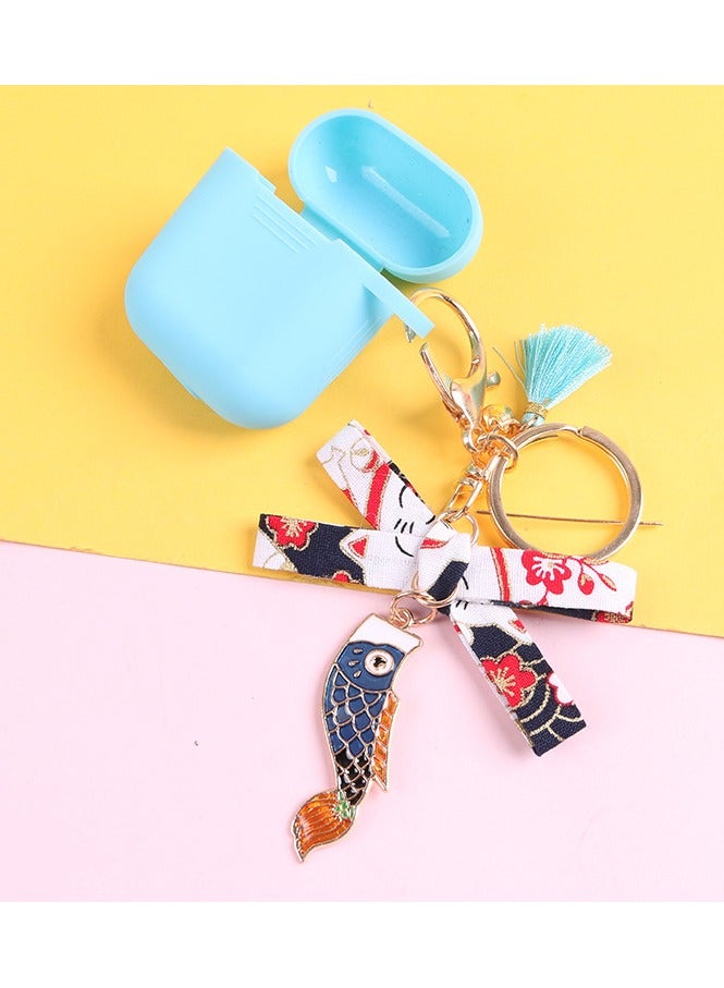 Japanese Koinobori Carp Flag Keychain, Colorful Enamel Charm, Durable Metal Key Ring, Traditional Design, Perfect for Celebrating Children's Day, Ideal Gift for Kids, Stylish and Functional Accessor - Image 2