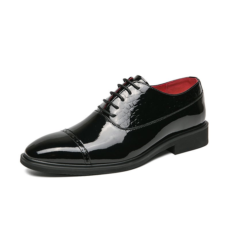 Plus Size 46 Pointed Shoes Men'S Three-Connector Business Shoes British Casual Hair Stylist Punk Wedding Shoes - Image 1