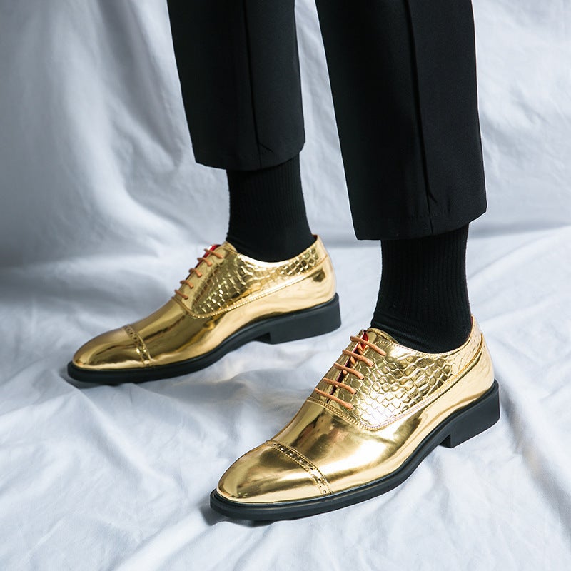 Plus Size 46 Pointed Shoes Men'S Three-Connector Business Shoes British Casual Hair Stylist Punk Wedding Shoes - Image 2
