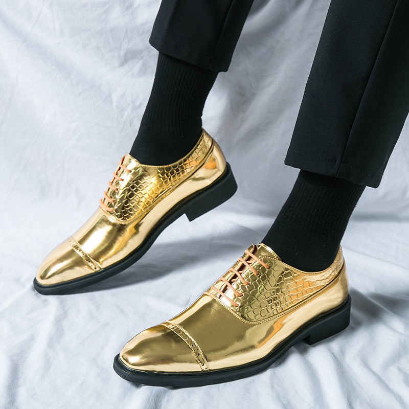 Plus Size 46 Pointed Shoes Men'S Three-Connector Business Shoes British Casual Hair Stylist Punk Wedding Shoes - Image 3