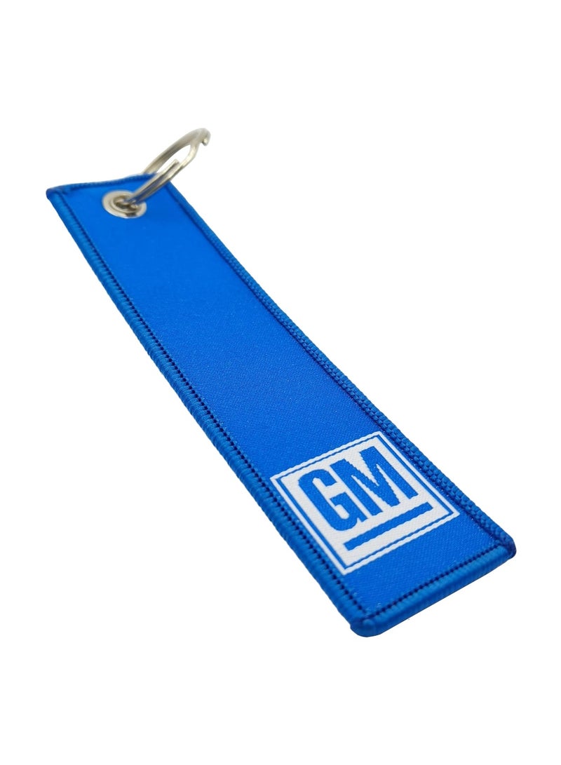 GM Car Key Chain, Home Keychain, Premium Type Fabric Strap Keychain - GM - Image 1