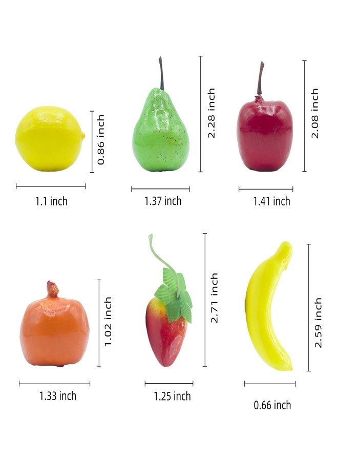 Featuman Mini Artificial Fruits Pack, Tiny Fake Fruit for Party Decoration, Vase Fillers, Photography Props (6 Kinds, 6Pcs) - Image 2