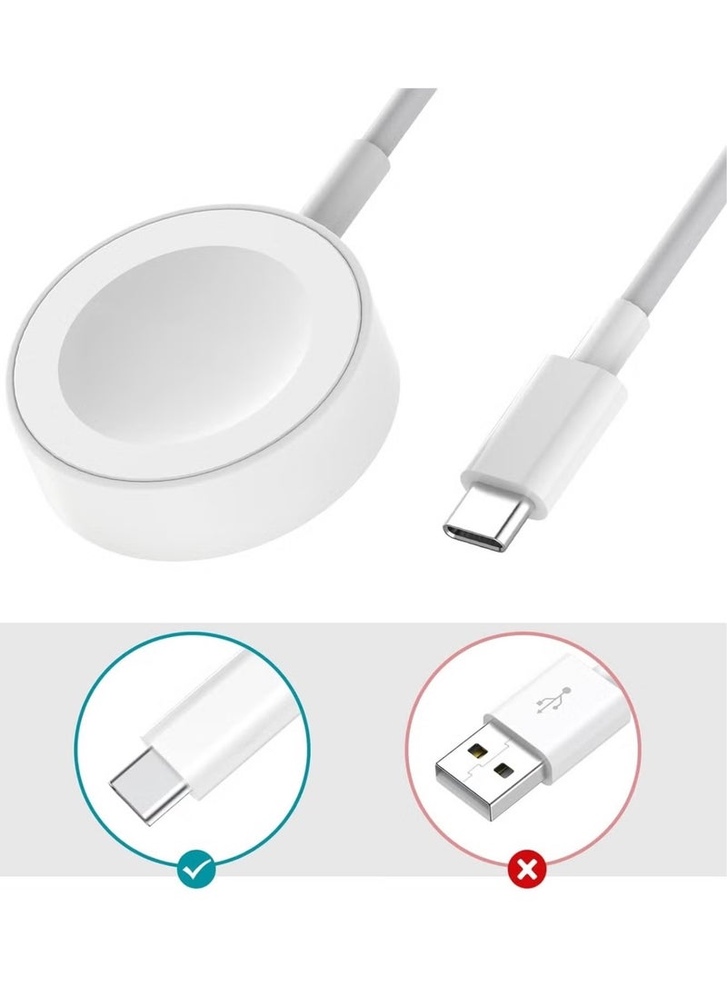 Coconut Coconut  Watch Charger for iWatch USB-C Cable 3.3 ft Wireless Magnetic Wireless Charging Cable Cord Compatible with Apple Watch Charger Series 8/7/6/5/4/3/2/1/SE  - Image 3