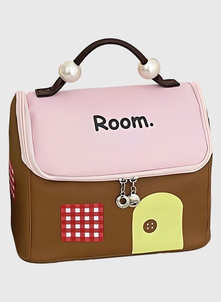 حقيبة تجميل مقاومة للماء وكبيرة السعة سهلة الحمل لحفظ متعلقات السفر، أنيقة ولطيفة - Image 1