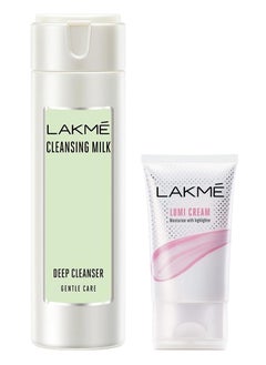 LAKME Lakme Lumi Cream 30 gm and Lakme Gentle and Soft Deep Pore Cleanser  With Avocado  Removes Makeup And Impurities  Cleansing Milk For Soft And Glowing Skin 120 ml  - Image 1