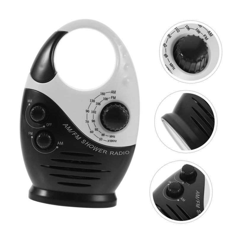 Portable AM FM Shower Radio Top Handle Bathroom Speaker Outdoor - Image 3