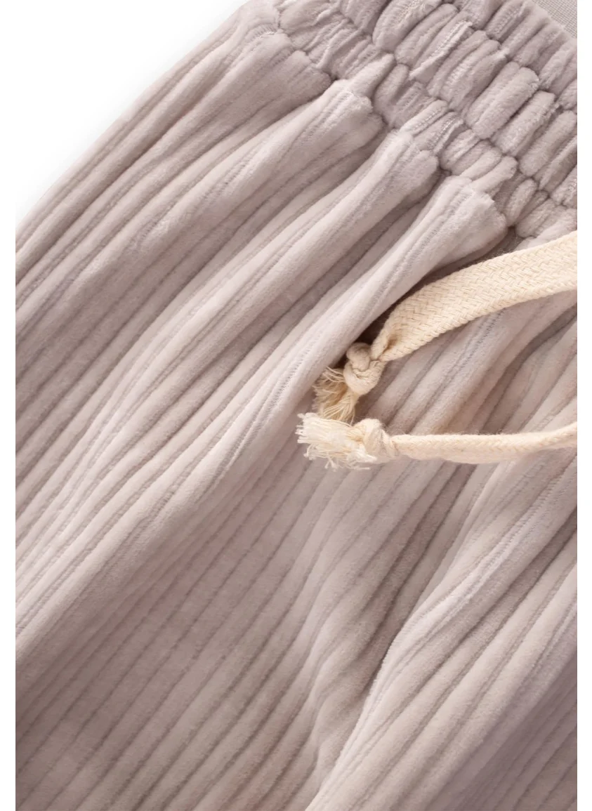 Cigit Corduroy Jogger Pants 1-10 Years Stone