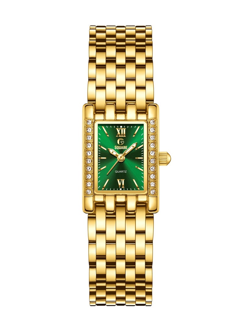 Gsquare Women’s Analog Quartz Gold Stainless Steel Watch – Model 3700 - Image 1