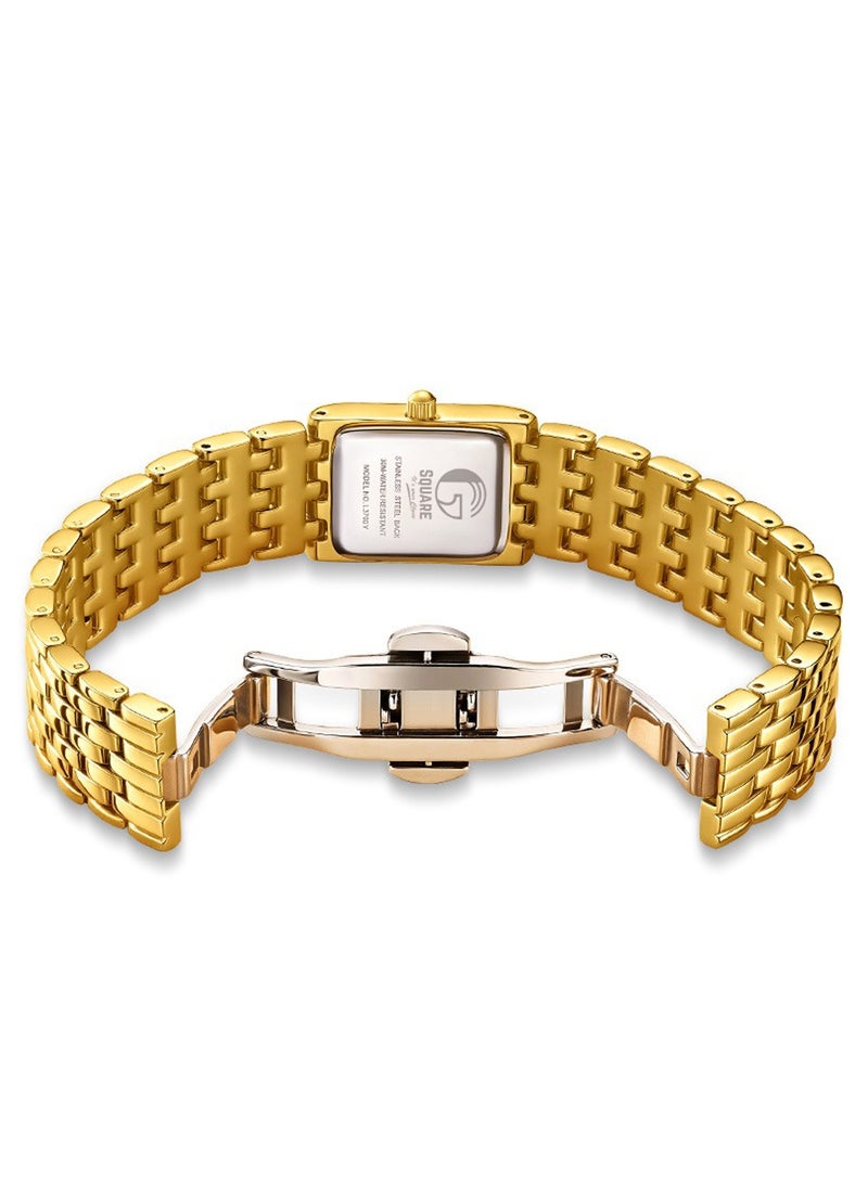 Gsquare Women’s Analog Quartz Gold Stainless Steel Watch – Model 3700 - Image 3